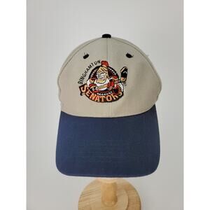 Binghamton Senators Hockey Stadium Giveaway Snapback Hat Cap Tan Blue Logo